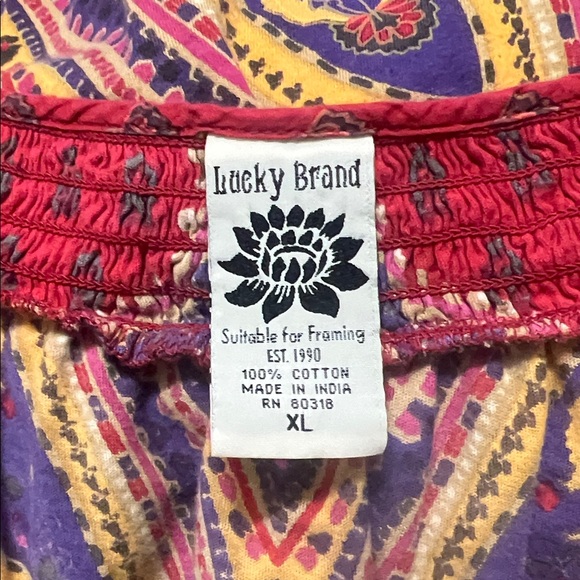 Lucky Brand Red Paisley Blouse - Picture 3 of 6